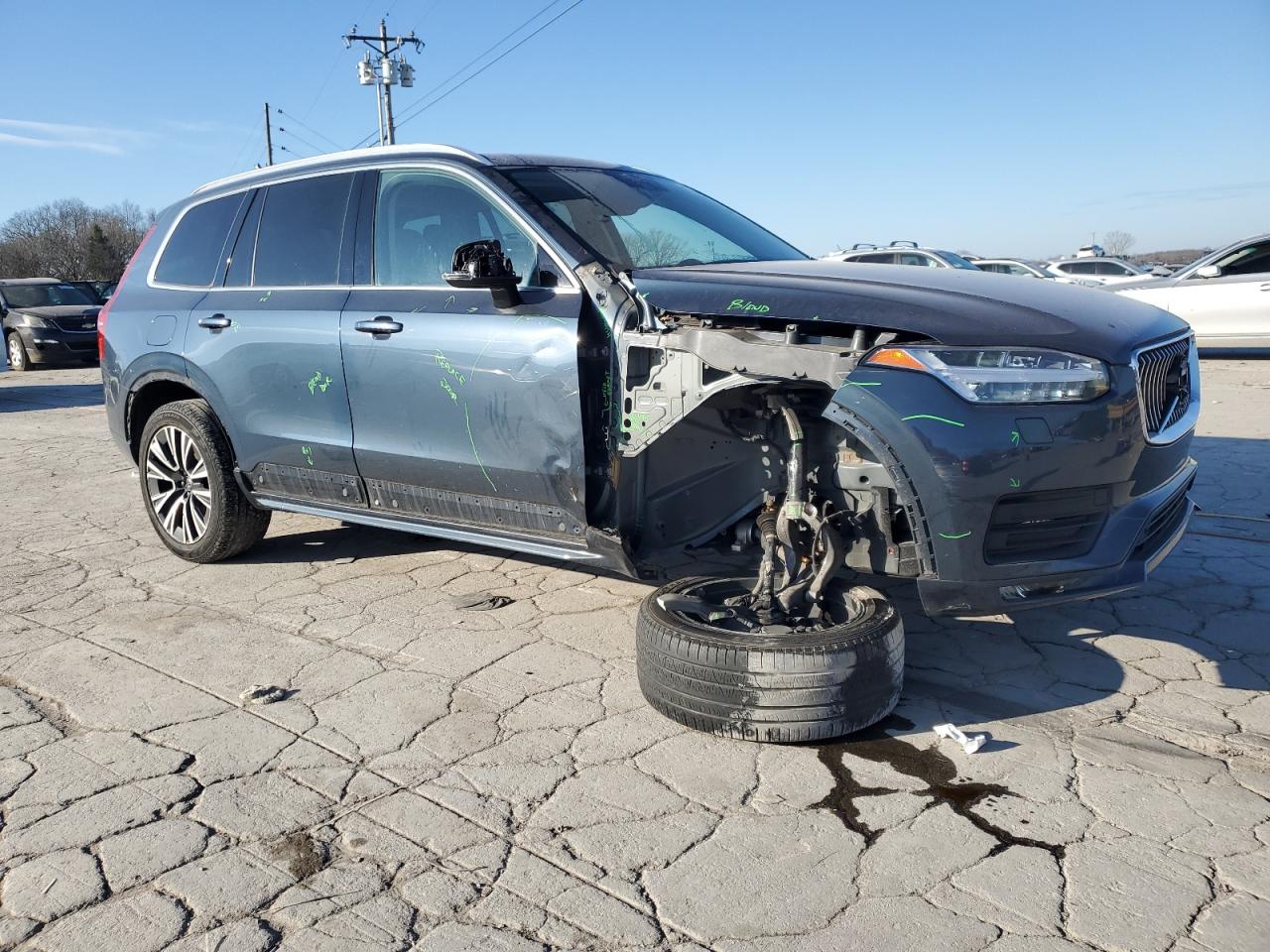 2021 Volvo XC90 VIN YV4A22PK9M1751726 Copart auction photo, front end damage thumbnail 4