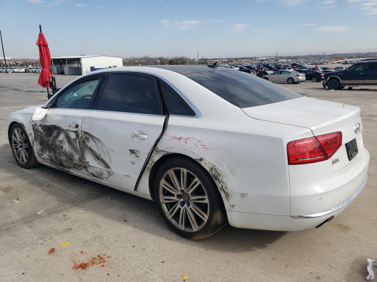 2013 Audi A8 VIN WAURGAFD8DN012566 Copart auction photo, side damage thumbnail 2