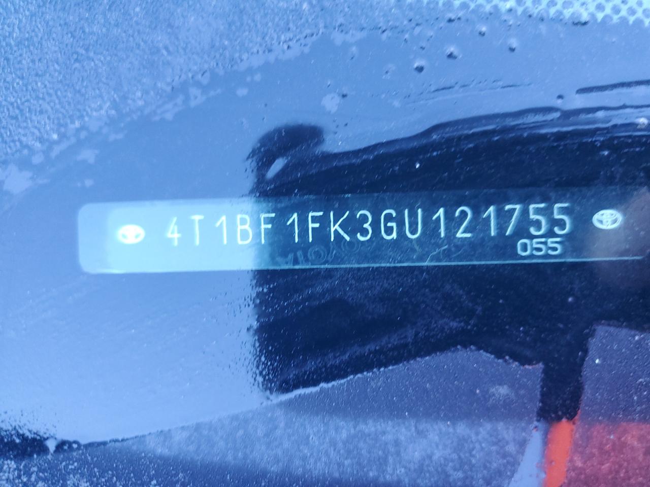 2016 Toyota Camry VIN 4T1BF1FK3GU121755 Copart auction photo, front end / minor dent/scratches damage thumbnail 12