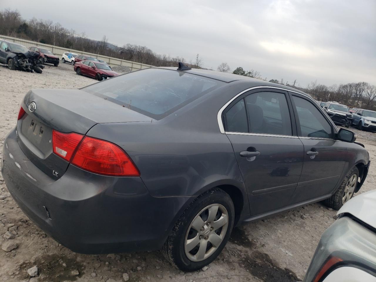 2009 KIA Optima VIN KNAGE228595299352 Copart auction photo, front end damage thumbnail 3