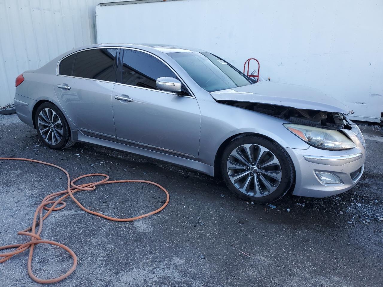 2013 Hyundai Genesis VIN KMHGC4DH8DU225905 Copart auction photo, front end damage thumbnail 4
