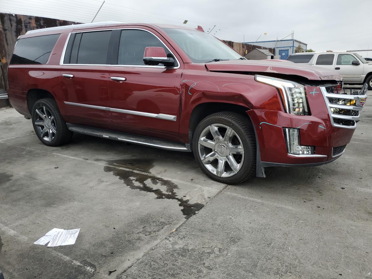 2016 Cadillac Escalade VIN 1GYS4HKJ7GR269923 Copart auction photo, front end / side damage thumbnail 4