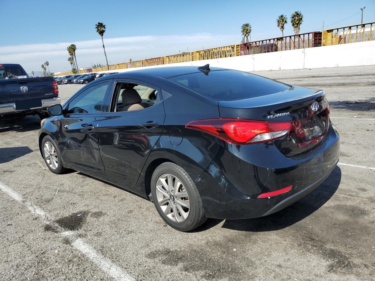 2016 Hyundai Elantra VIN 5NPDH4AE2GH733224 Copart auction photo, vandalism / side damage thumbnail 2