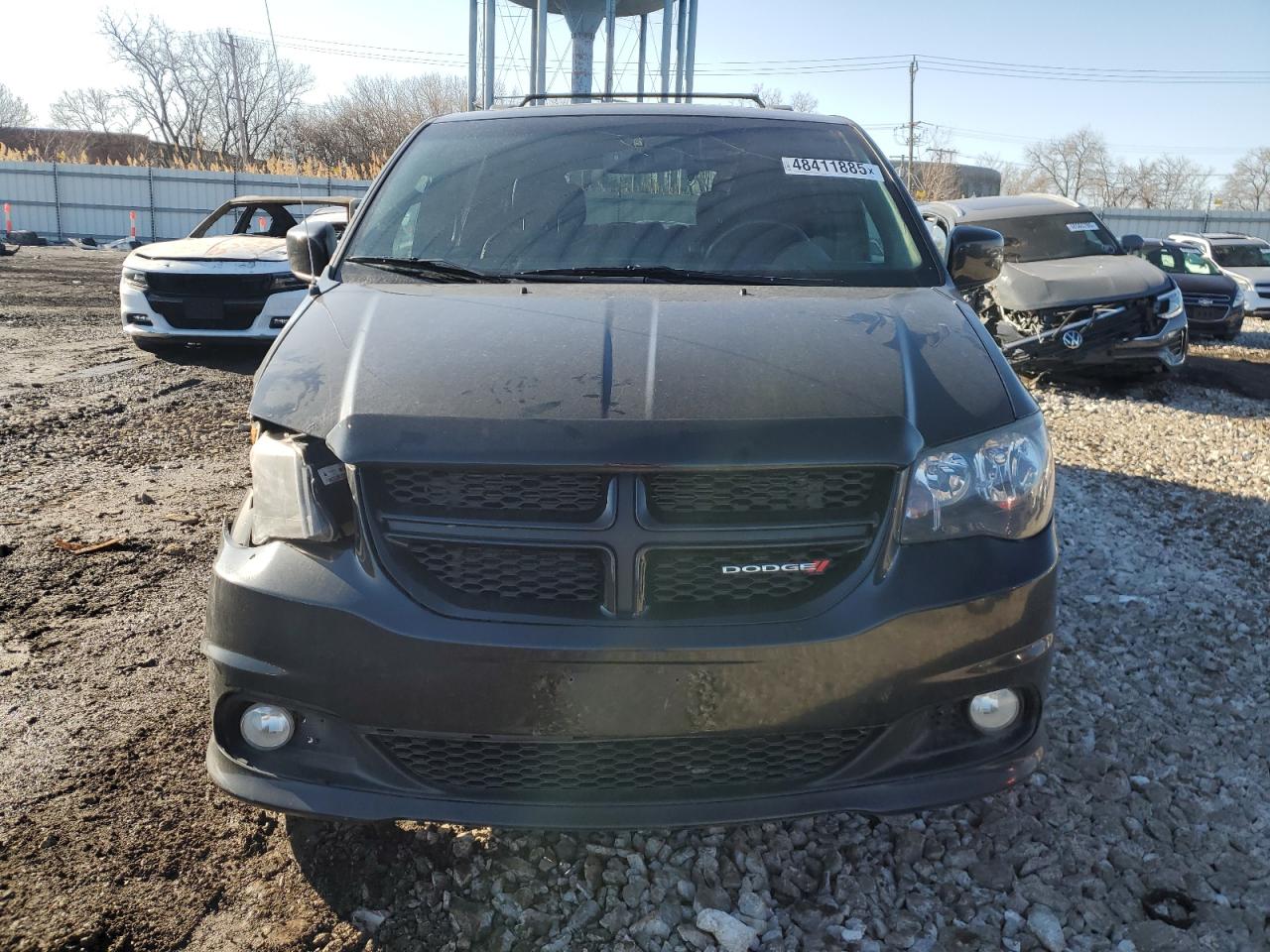 2014 Dodge Caravan VIN 2C4RDGEG8ER114187 Copart auction photo, front end / side damage thumbnail 5