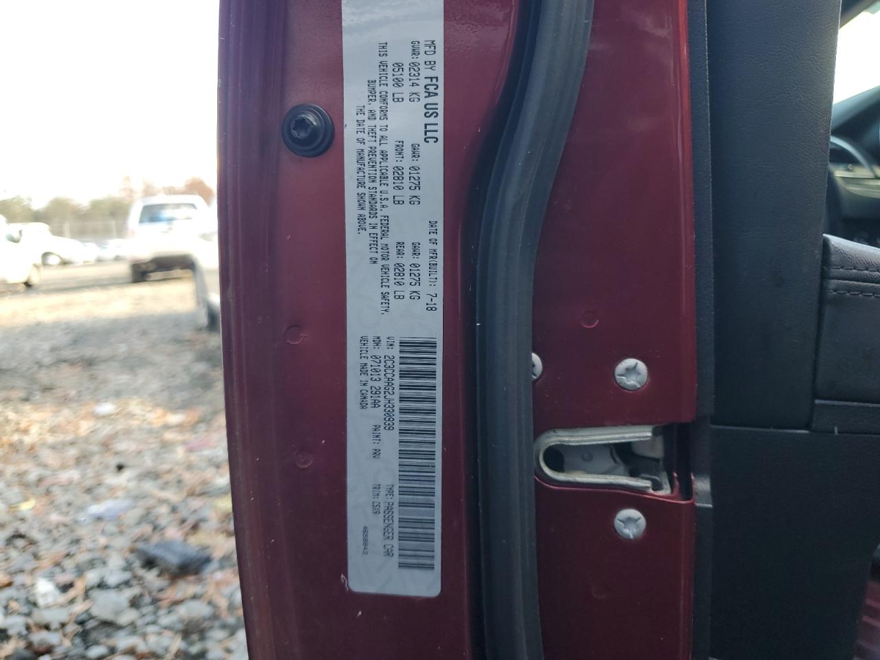 2018 Chrysler 300 VIN 2C3CCAAG2JH330939 Copart auction photo, undercarriage damage thumbnail 12