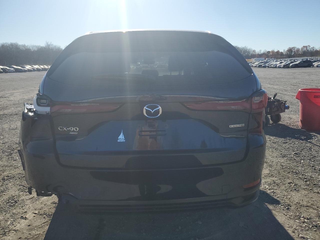 2024 Mazda CX-90 VIN JM3KKAHD8R1184330 Copart auction photo, rear end damage thumbnail 6