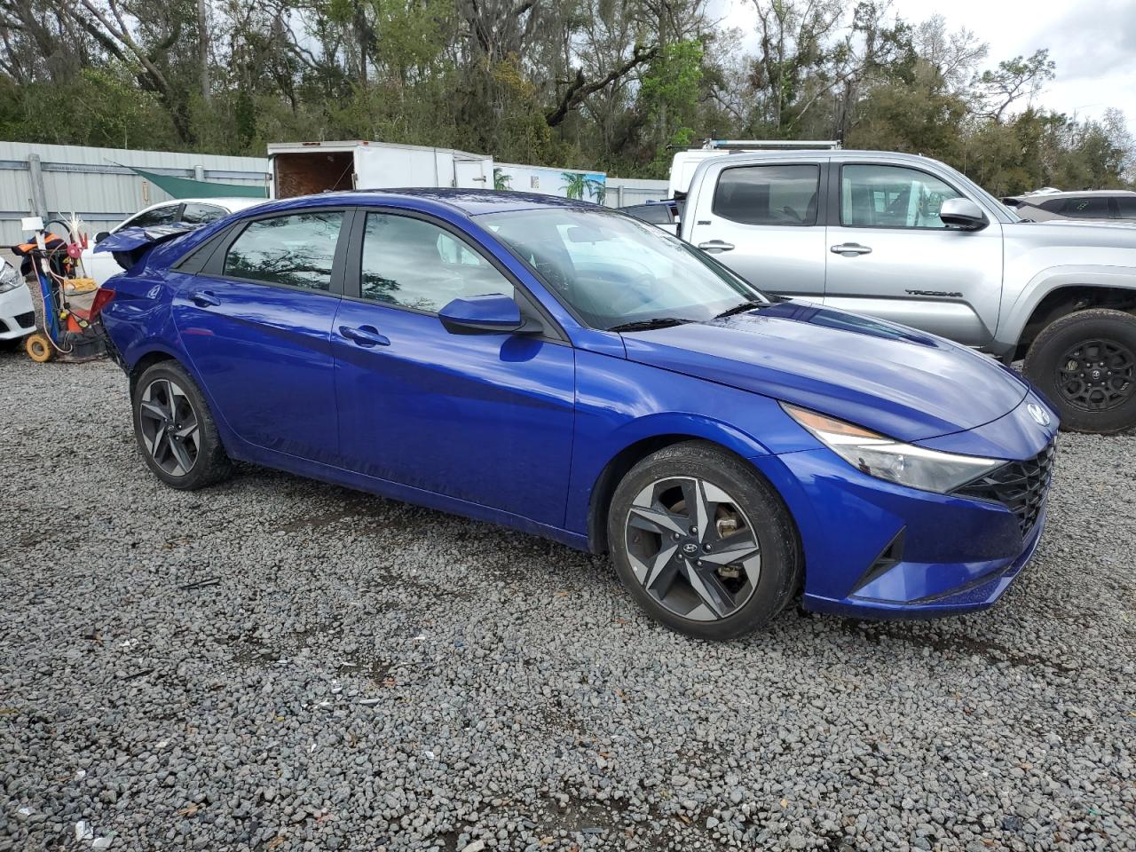 2023 Hyundai Elantra VIN KMHLS4AG0PU631789 Copart auction photo, rear end / side damage thumbnail 4