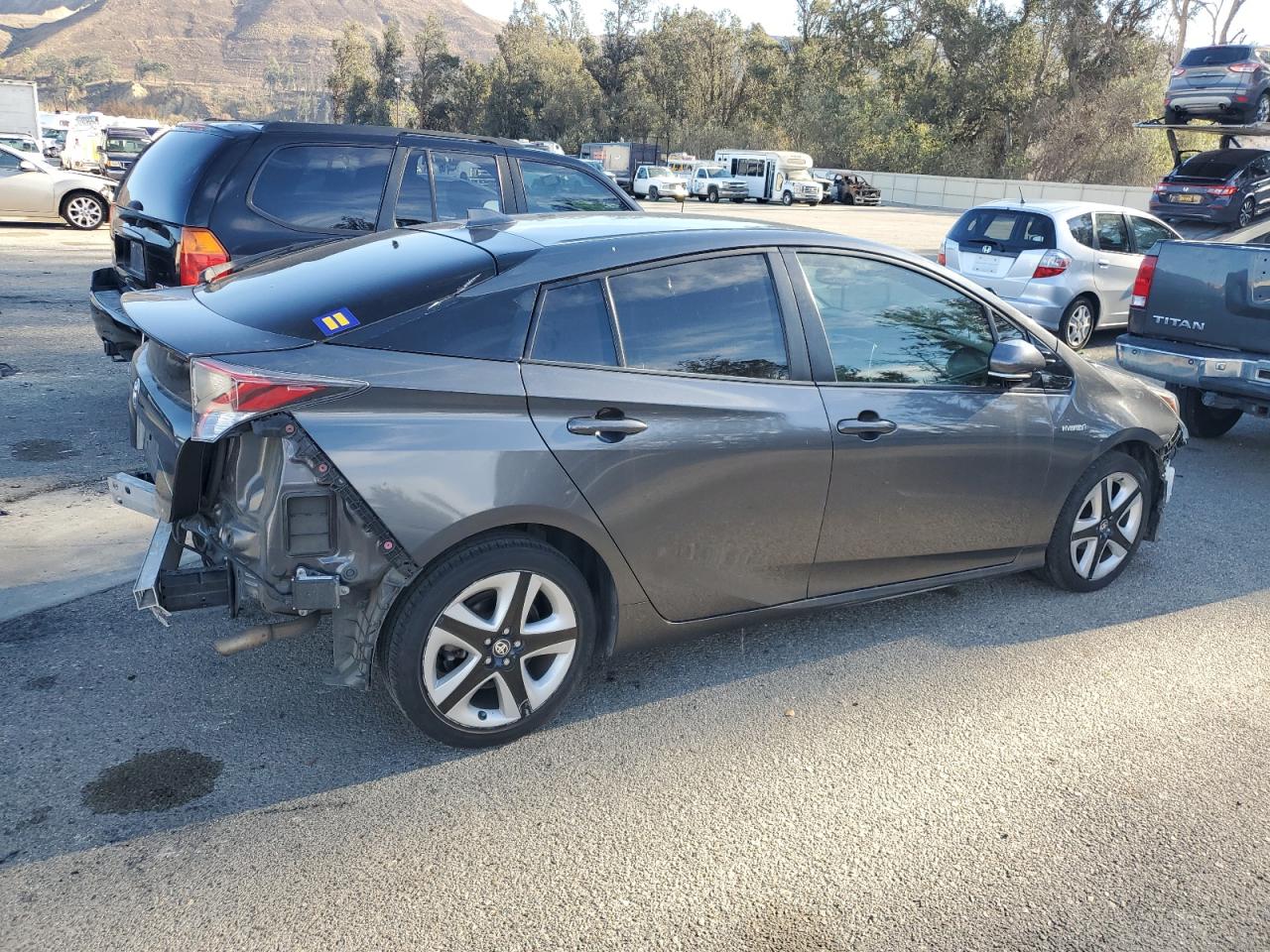 2017 Toyota Prius VIN JTDKARFU5H3043585 Copart auction photo, front end / rear end damage thumbnail 3