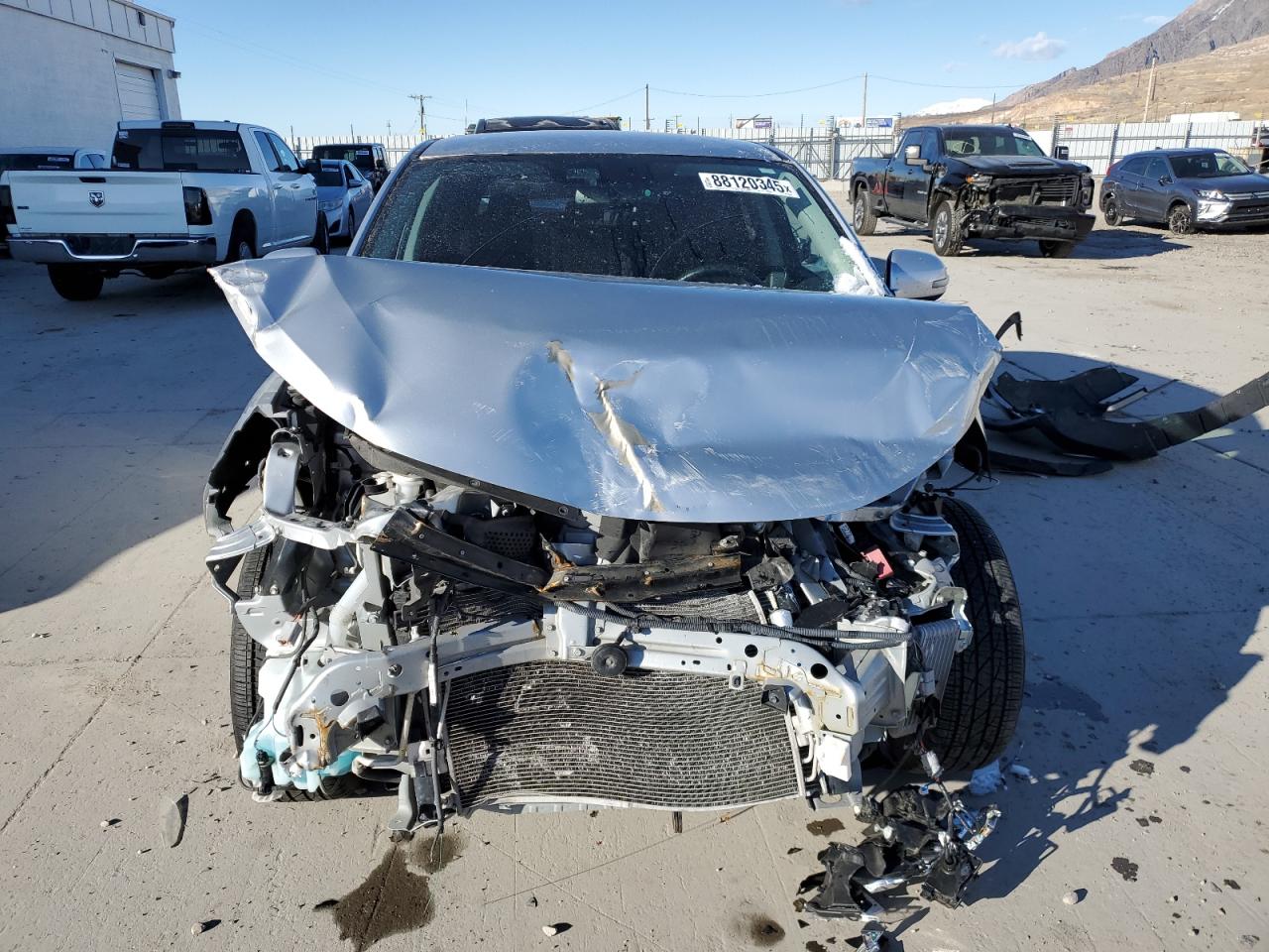 2021 Mitsubishi Outlander VIN JA4ARUAU1MU023668 Copart auction photo, front end / side damage thumbnail 5