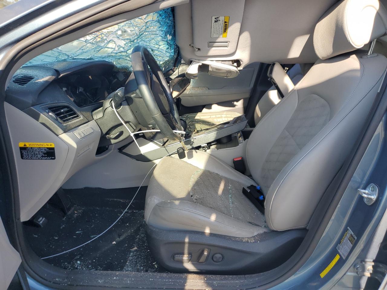 2015 Hyundai Sonata VIN 5NPE34AF5FH162838 Copart auction photo, top/roof damage thumbnail 7