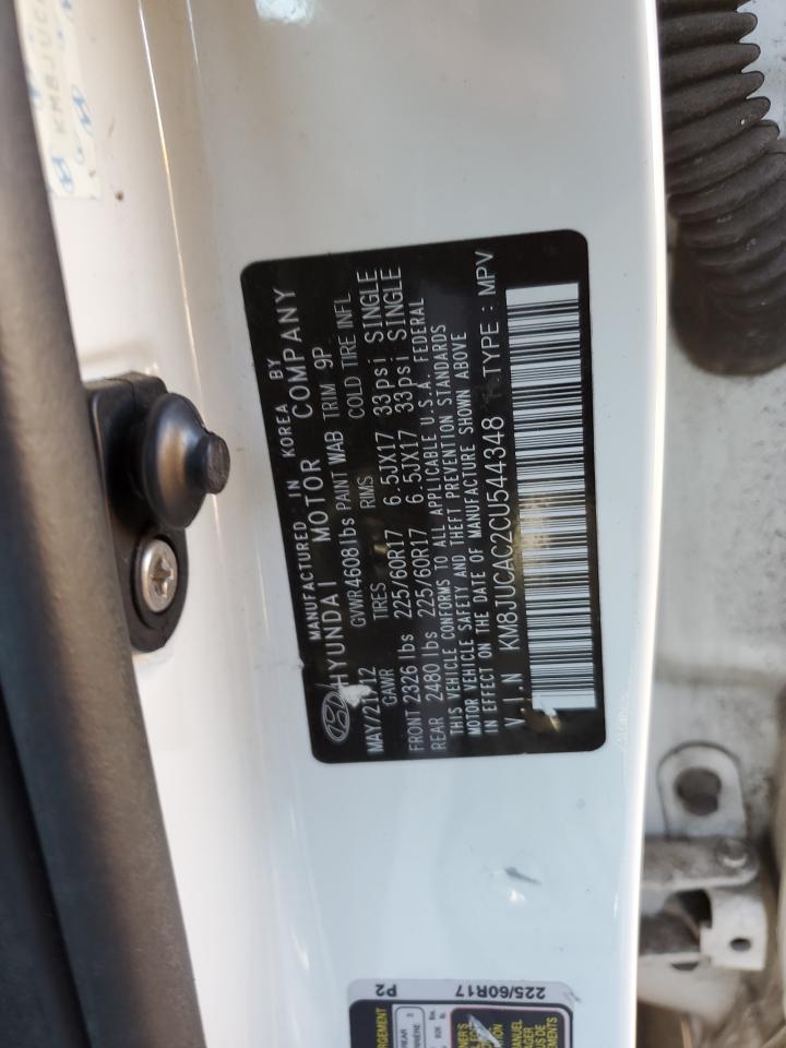 2012 Hyundai Tucson VIN KM8JUCAC2CU544348 Copart auction photo, front end damage thumbnail 12