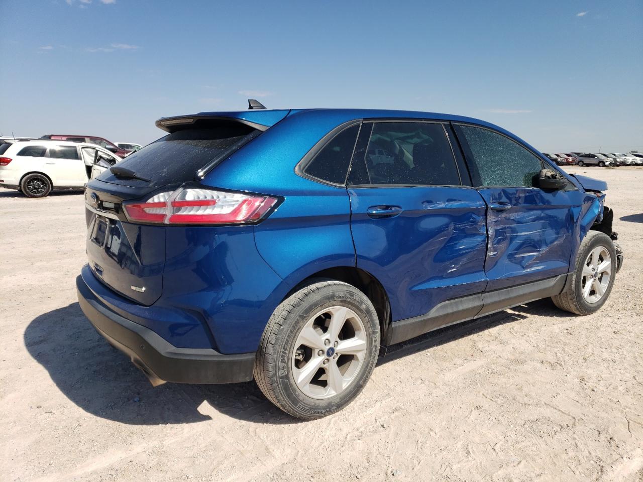 2020 Ford Edge VIN 2FMPK3G95LBA12190 Copart auction photo, front end / side damage thumbnail 3