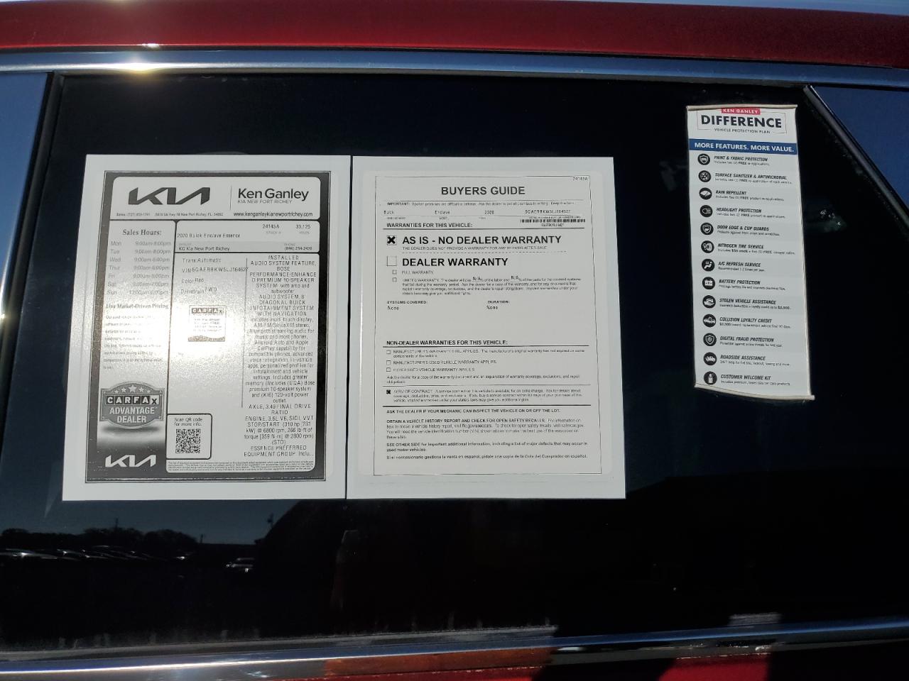 2020 Buick Enclave VIN 5GAERBKW5LJ164627 Copart auction photo, water/flood damage thumbnail 13