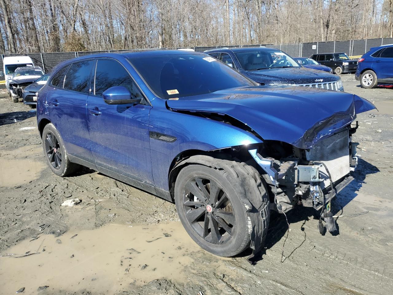 2021 Jaguar F-Pace VIN SADCJ2EX9MA671604 Copart auction photo, front end damage thumbnail 4