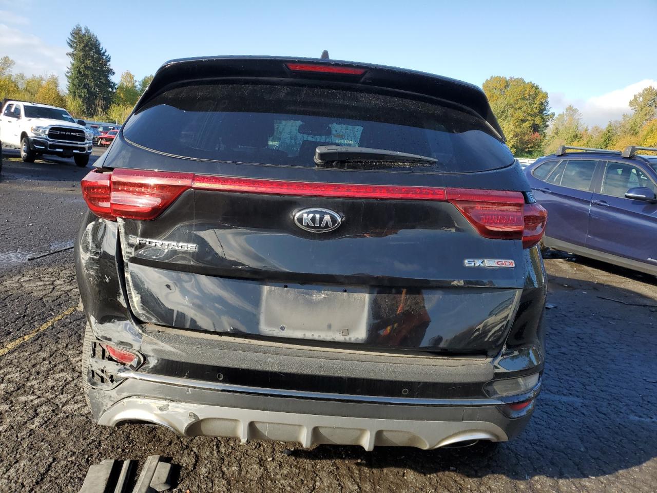 2022 KIA Sportage VIN KNDPRCA62N7993640 Copart auction photo, rear end / side damage thumbnail 6