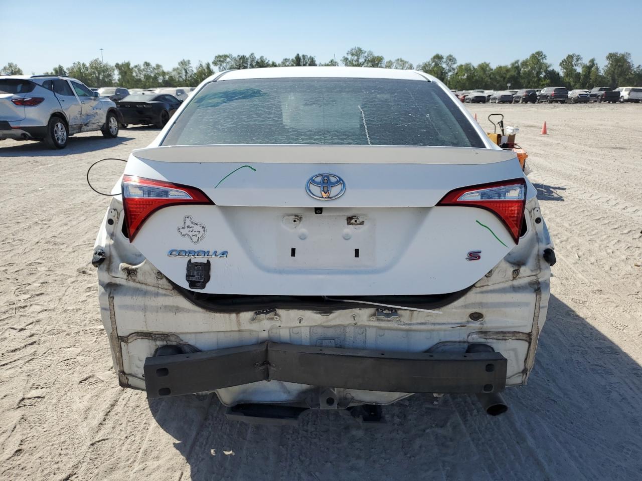 2016 Toyota Corolla VIN 5YFBURHE7GP541399 Copart auction photo, rear end / front end damage thumbnail 6