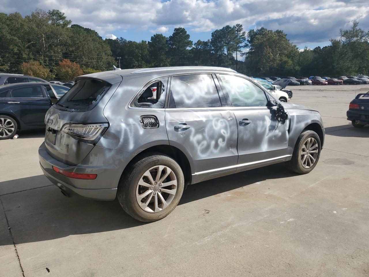 2014 Audi Q5 VIN WA1CFAFP4EA059313 Copart auction photo, vandalism / all over damage thumbnail 3