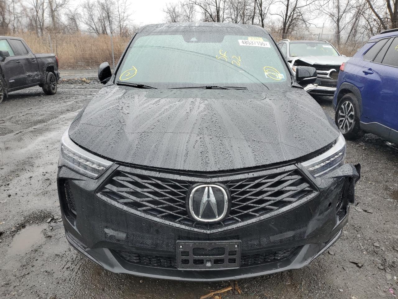 2025 Acura RDX VIN 5J8TC2H66SL000192 Copart auction photo, side / front end damage thumbnail 5
