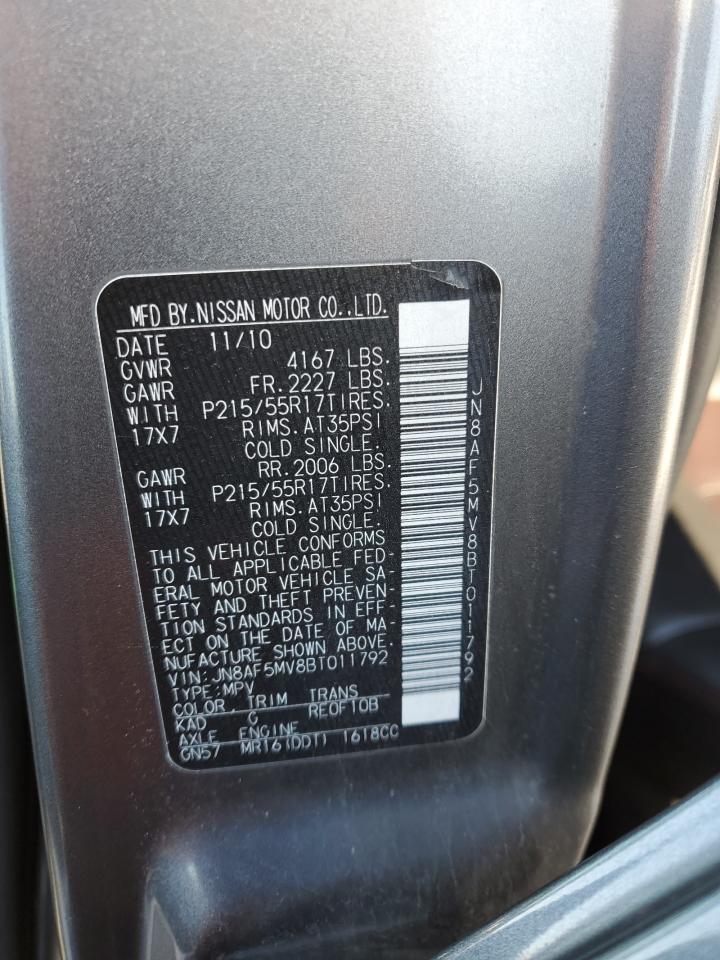 2011 Nissan Juke VIN JN8AF5MV8BT011792 Copart auction photo, front end damage thumbnail 13