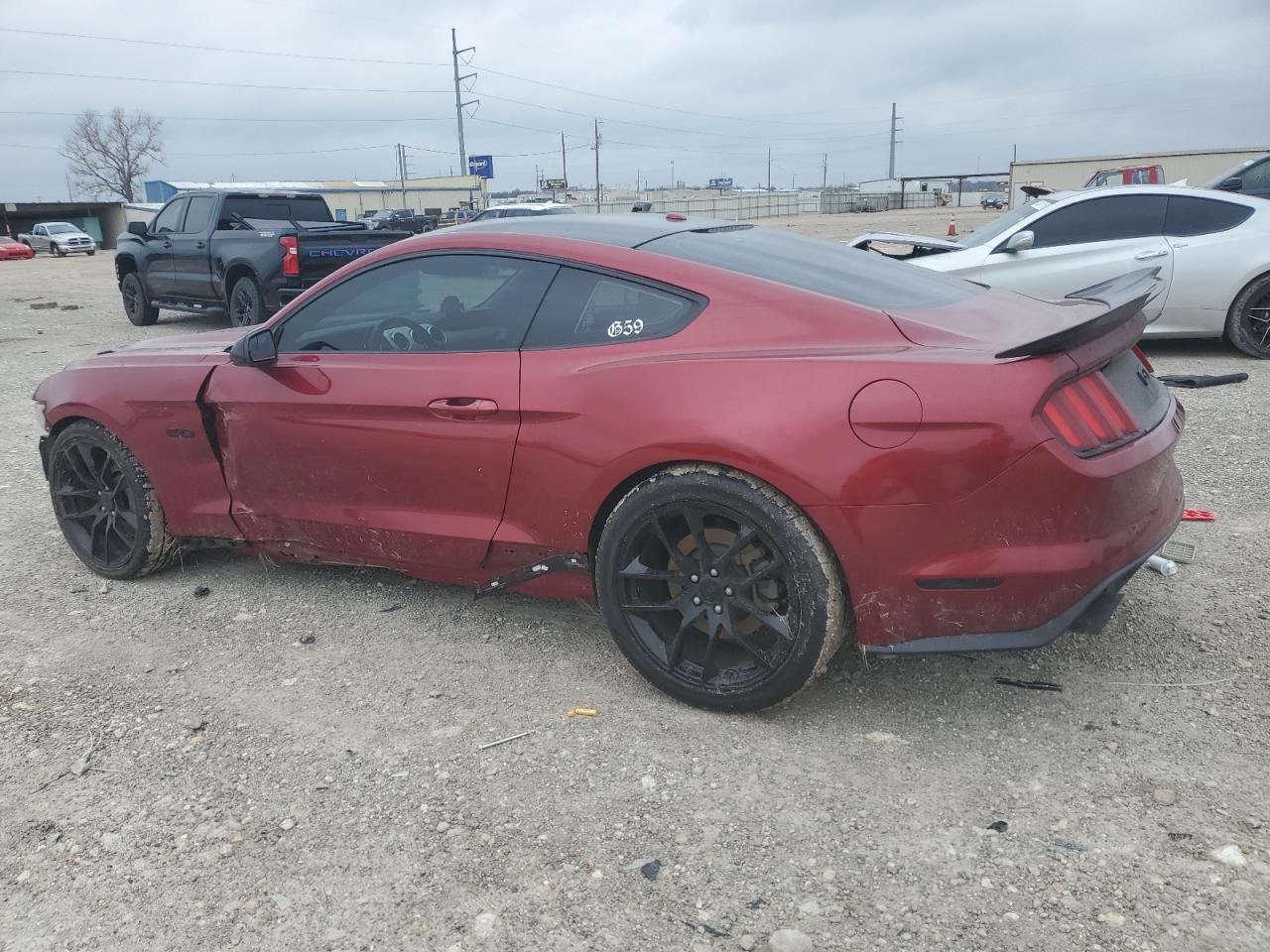 2017 Ford Mustang VIN 1FA6P8CF8H5256511 Copart auction photo, front end / side damage thumbnail 2