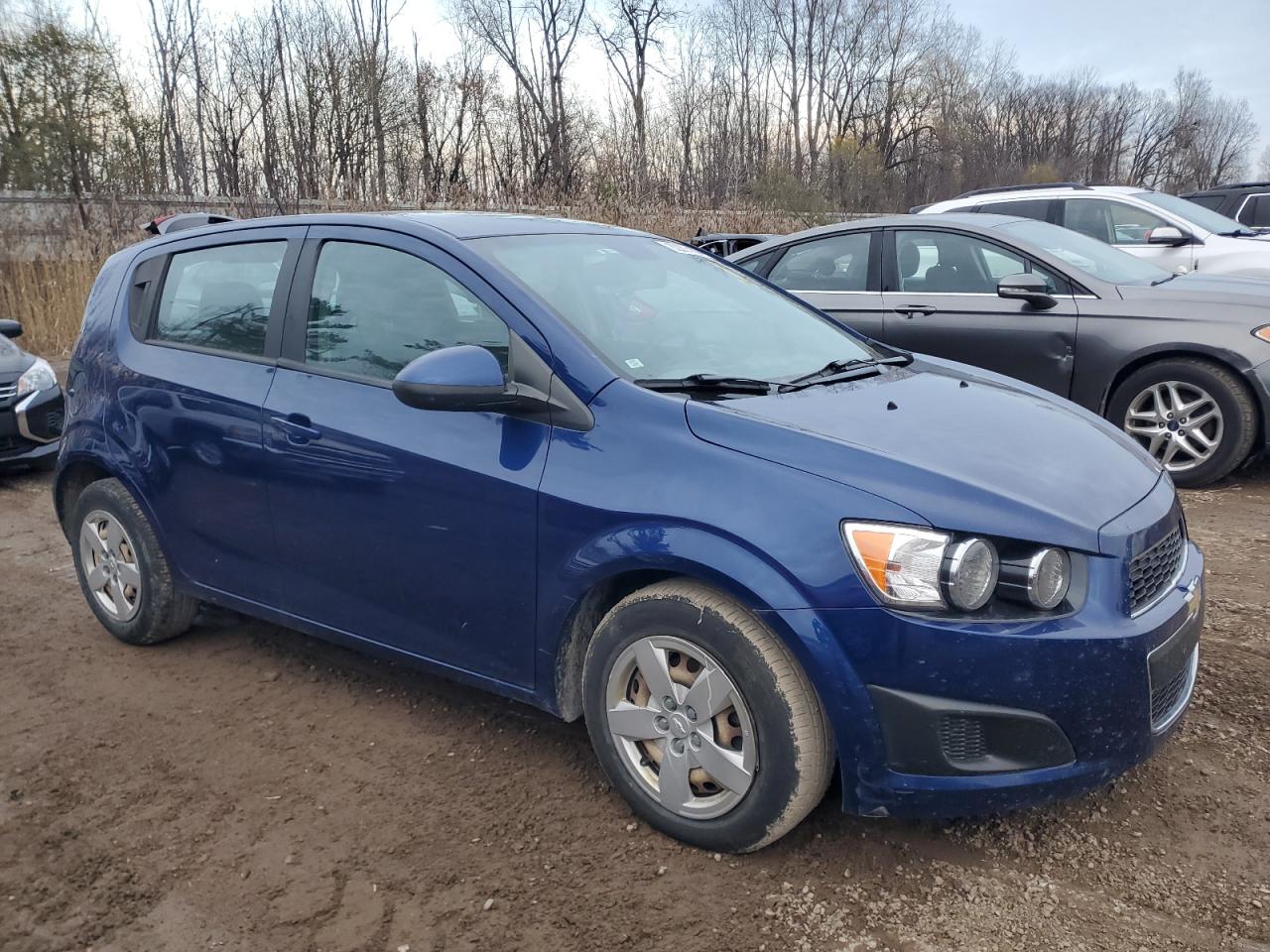 2013 Chevrolet Sonic VIN 1G1JA6SH9D4123326 Copart auction photo, side / front end damage thumbnail 4