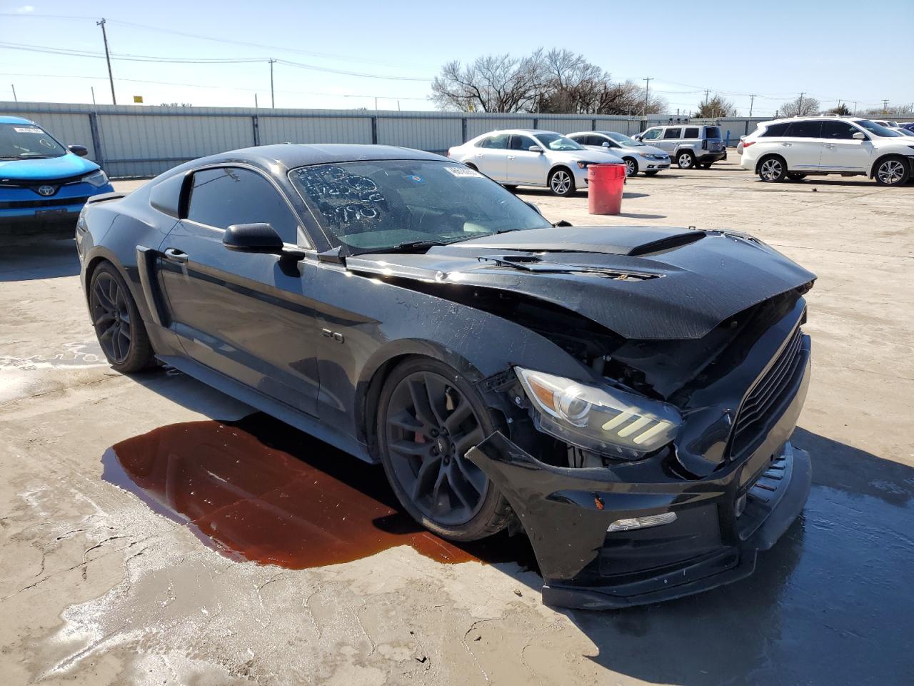 2015 Ford Mustang VIN 1FA6P8CF7F5379990 Copart auction photo, front end damage thumbnail 4