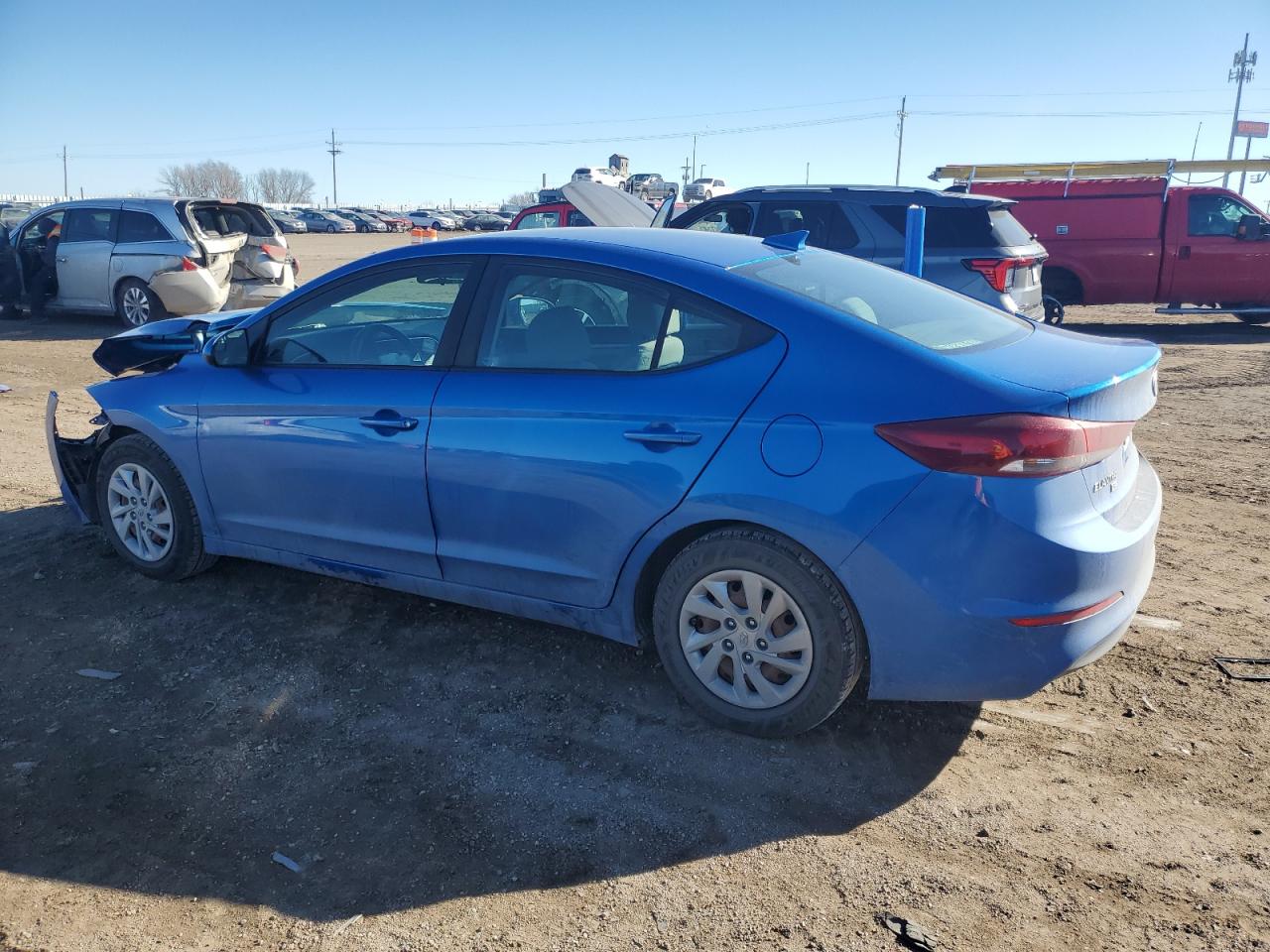 2017 Hyundai Elantra VIN KMHD74LF2HU096041 Copart auction photo, front end / hail damage thumbnail 2