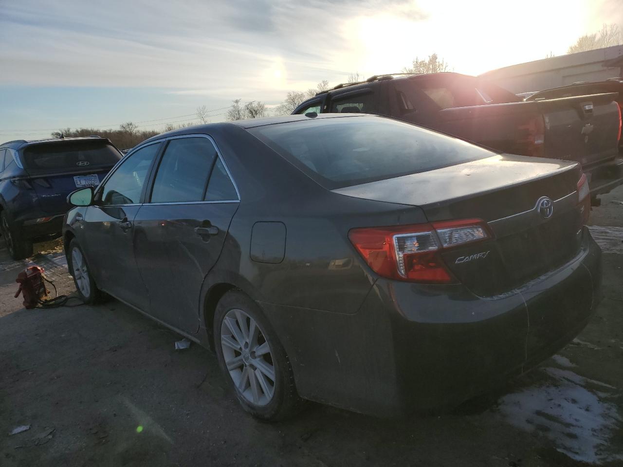 2012 Toyota Camry VIN 4T1BD1FKXCU043118 Copart auction photo, side / rear end damage thumbnail 2