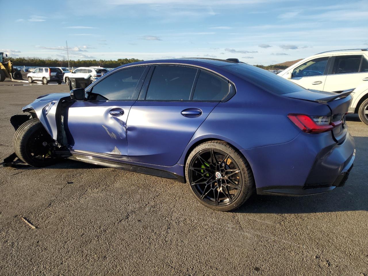 2023 BMW M3 VIN WBS43AY07PFN31912 Copart auction photo, front end / side damage thumbnail 2