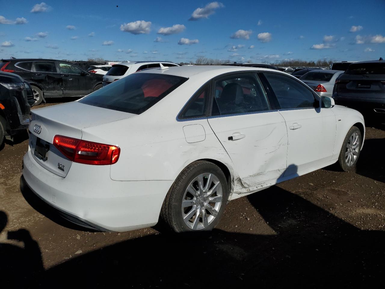 2015 Audi A4 VIN WAUBFAFL2FN040846 Copart auction photo, side damage thumbnail 3