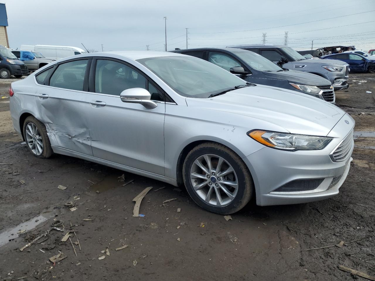 2017 Ford Fusion VIN 3FA6P0HD3HR139795 Copart auction photo, side damage thumbnail 4
