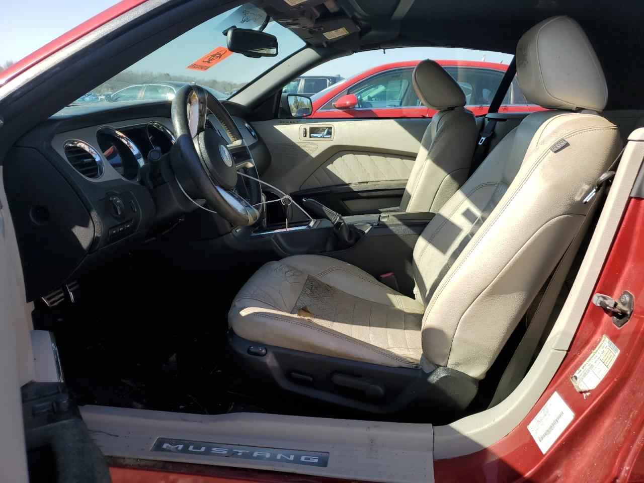 2010 Ford Mustang VIN 1ZVBP8EN6A5171991 Copart auction photo, side damage thumbnail 7