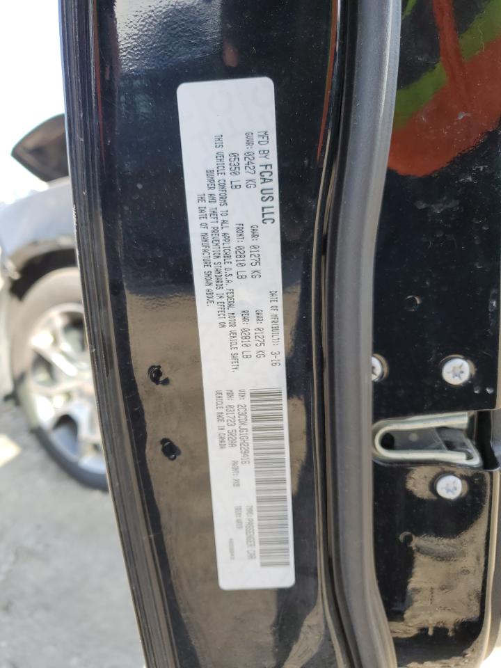 2016 Dodge Charger VIN 2C3CDXJG1GH229416 Copart auction photo, front end / side damage thumbnail 13