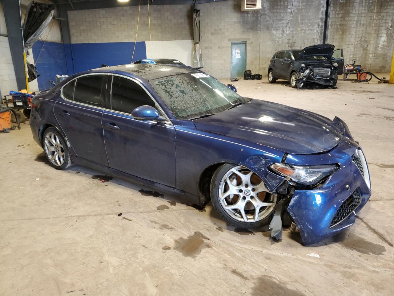 2020 Alfa Romeo Giulia VIN ZARFANBN9L7626533 Copart auction photo, front end / side damage thumbnail 4