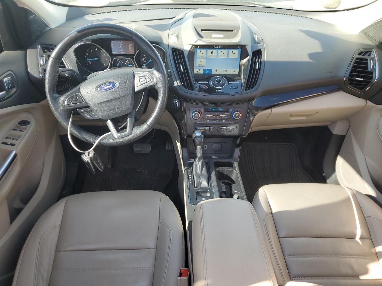 2017 Ford Escape VIN 1FMCU9J91HUD32127 Copart auction photo, top/roof damage thumbnail 8