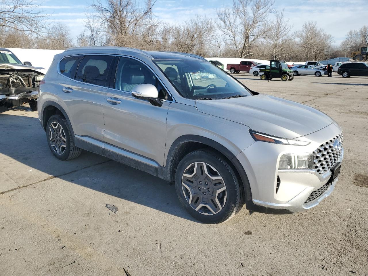 2021 Hyundai Santa Fe VIN KM8S3DA16MU009939 Copart auction photo, rear end damage thumbnail 4