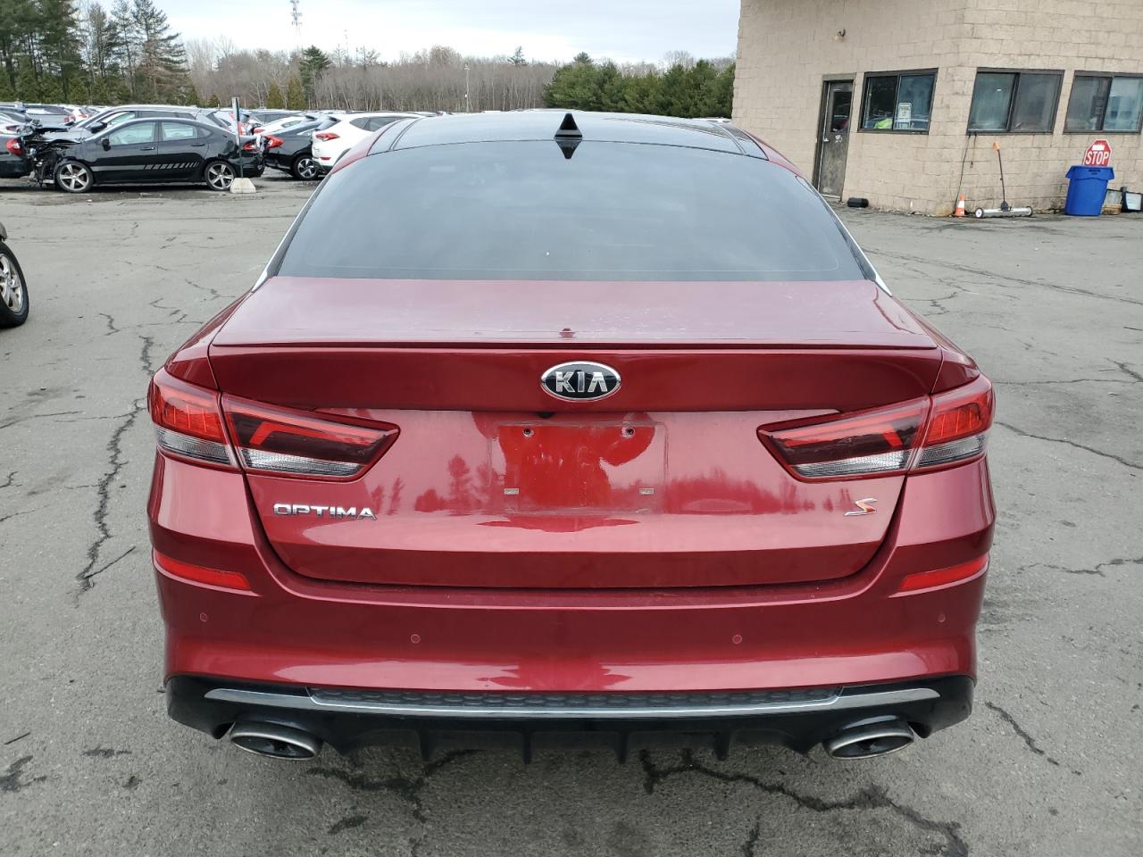 2019 KIA Optima VIN 5XXGT4L30KG360552 Copart auction photo, front end / side damage thumbnail 6
