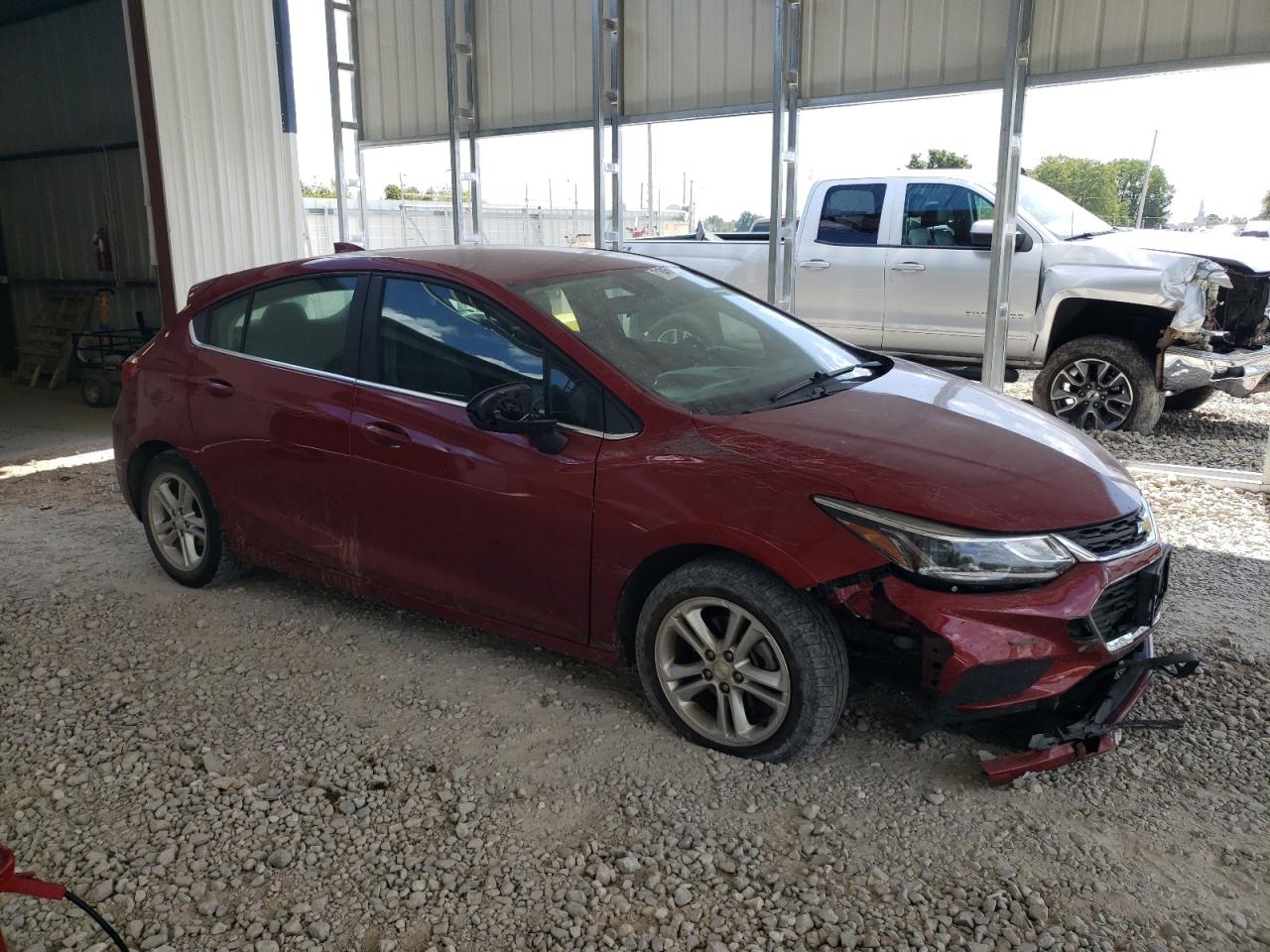 2018 Chevrolet Cruze VIN 3G1BE6SM5JS567823 Copart auction photo, front end / side damage thumbnail 4
