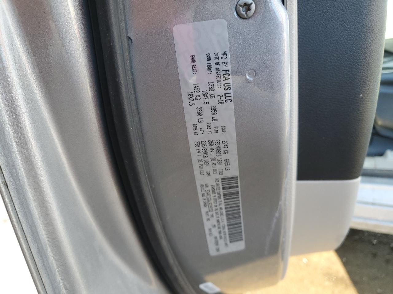 2018 Chrysler Pacifica VIN 2C4RC1GG4JR233152 Copart auction photo, front end damage thumbnail 13