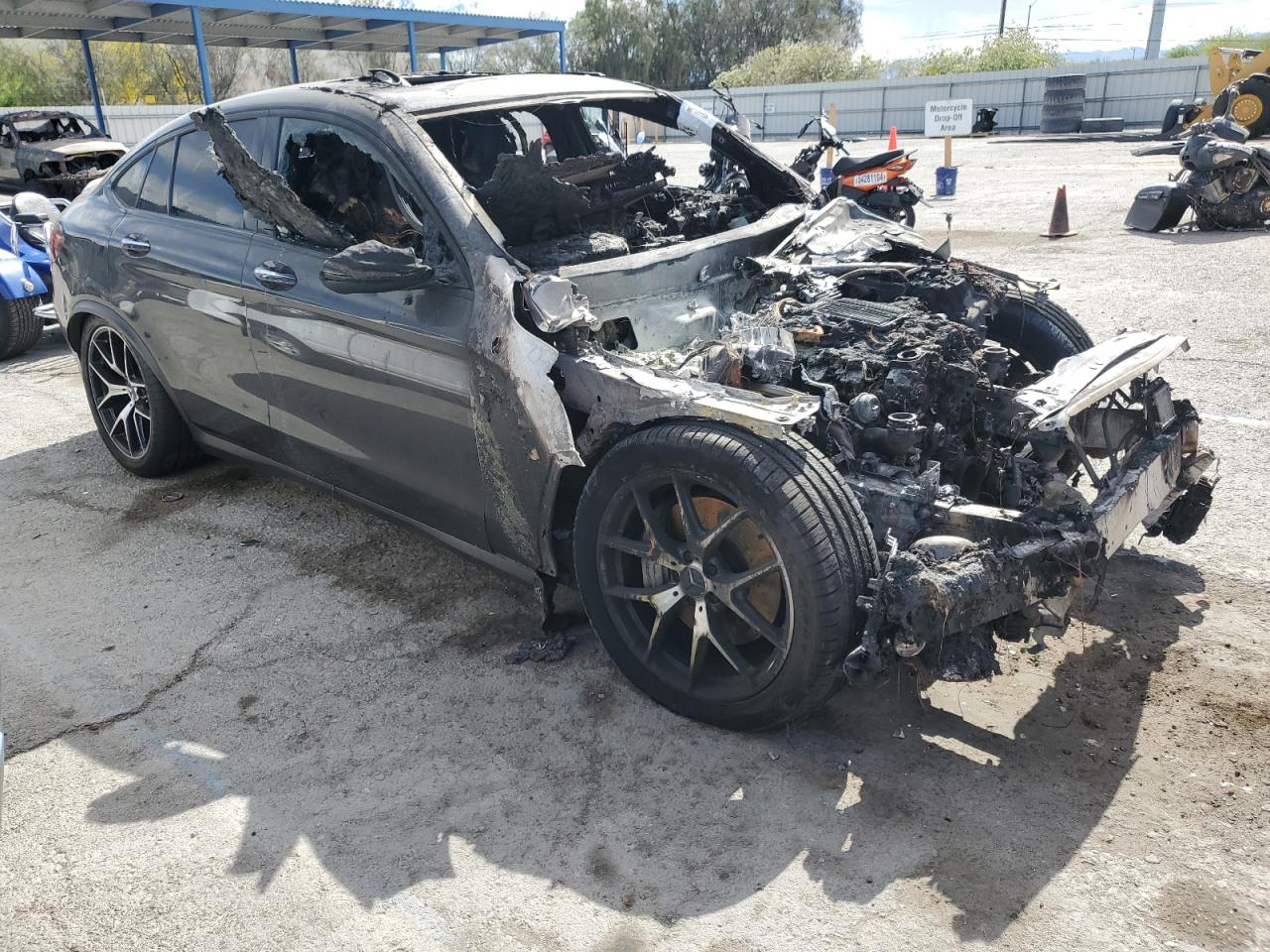 2020 Mercedes-Benz GLC VIN W1N0J6EB8LF784450 Copart auction photo, burn damage thumbnail 4