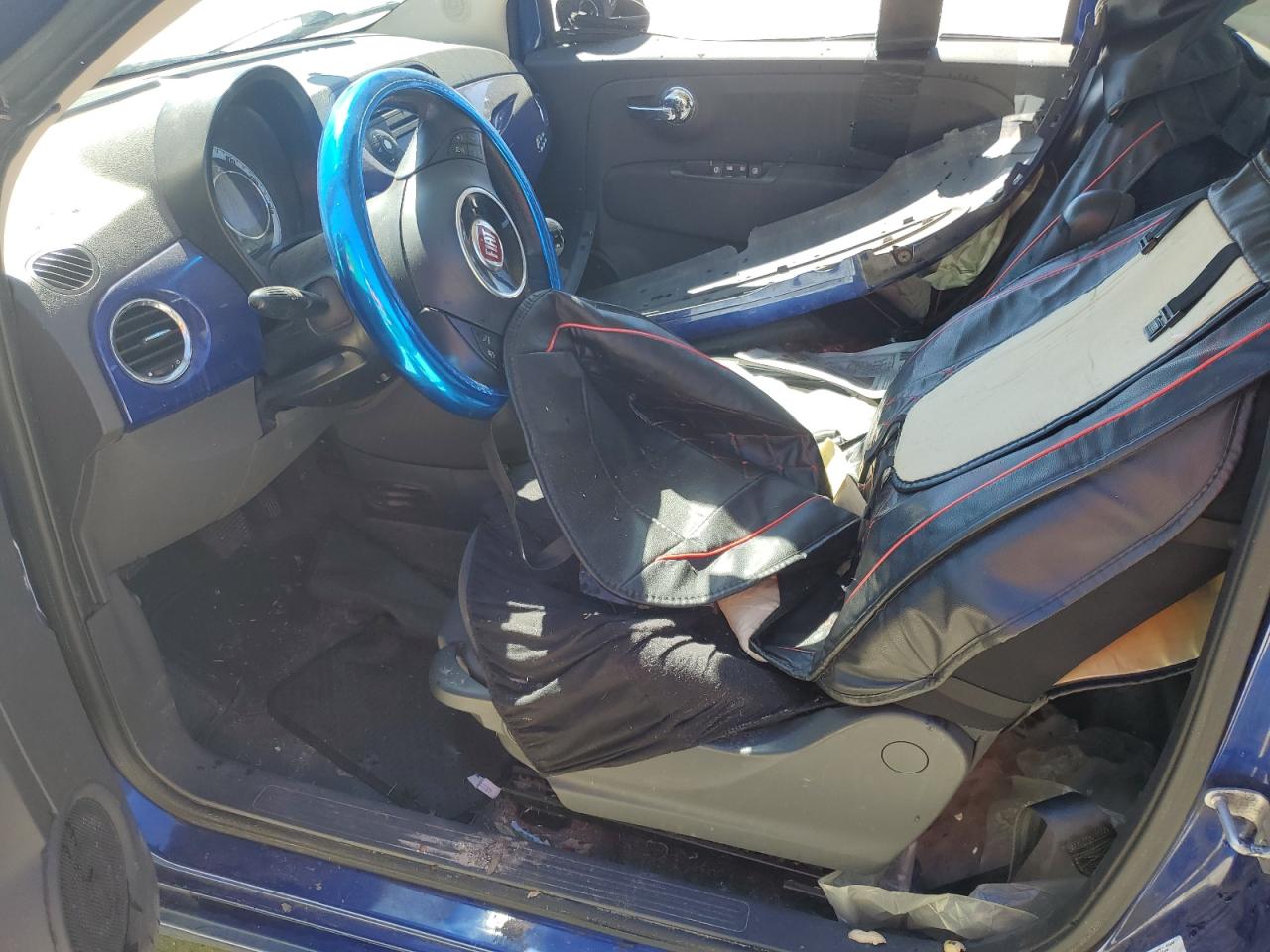 2013 Fiat 500 VIN 3C3CFFAR8DT740159 Copart auction photo, rollover damage thumbnail 7