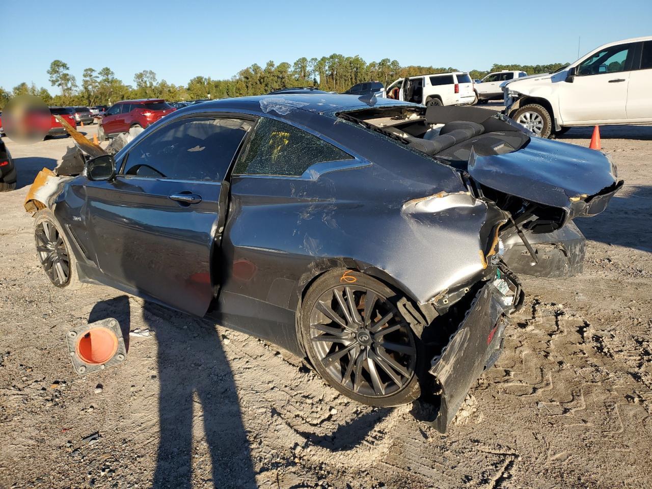2017 Infiniti Q60 VIN JN1EV7ELXHM552941 Copart auction photo, all over / burn - engine damage thumbnail 2