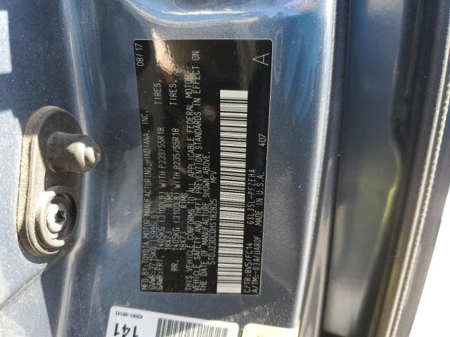 2017 Toyota Sienna VIN 5TDJZ3DC0HS182825 Copart auction photo, front end damage thumbnail 12
