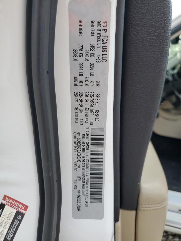 2018 Dodge Durango VIN 1C4RDHAG5JC385108 Copart auction photo, rollover damage thumbnail 14