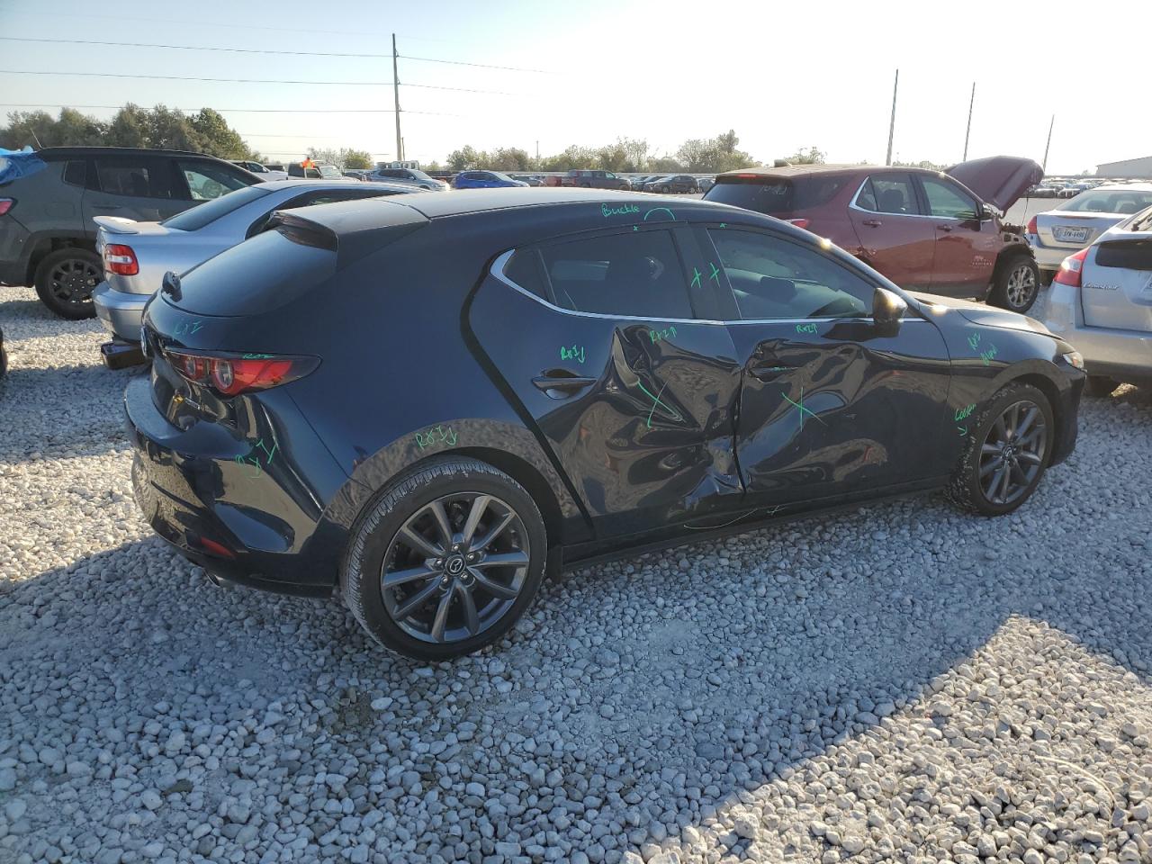 2024 Mazda 3 VIN JM1BPALMXR1702214 Copart auction photo, side damage thumbnail 3