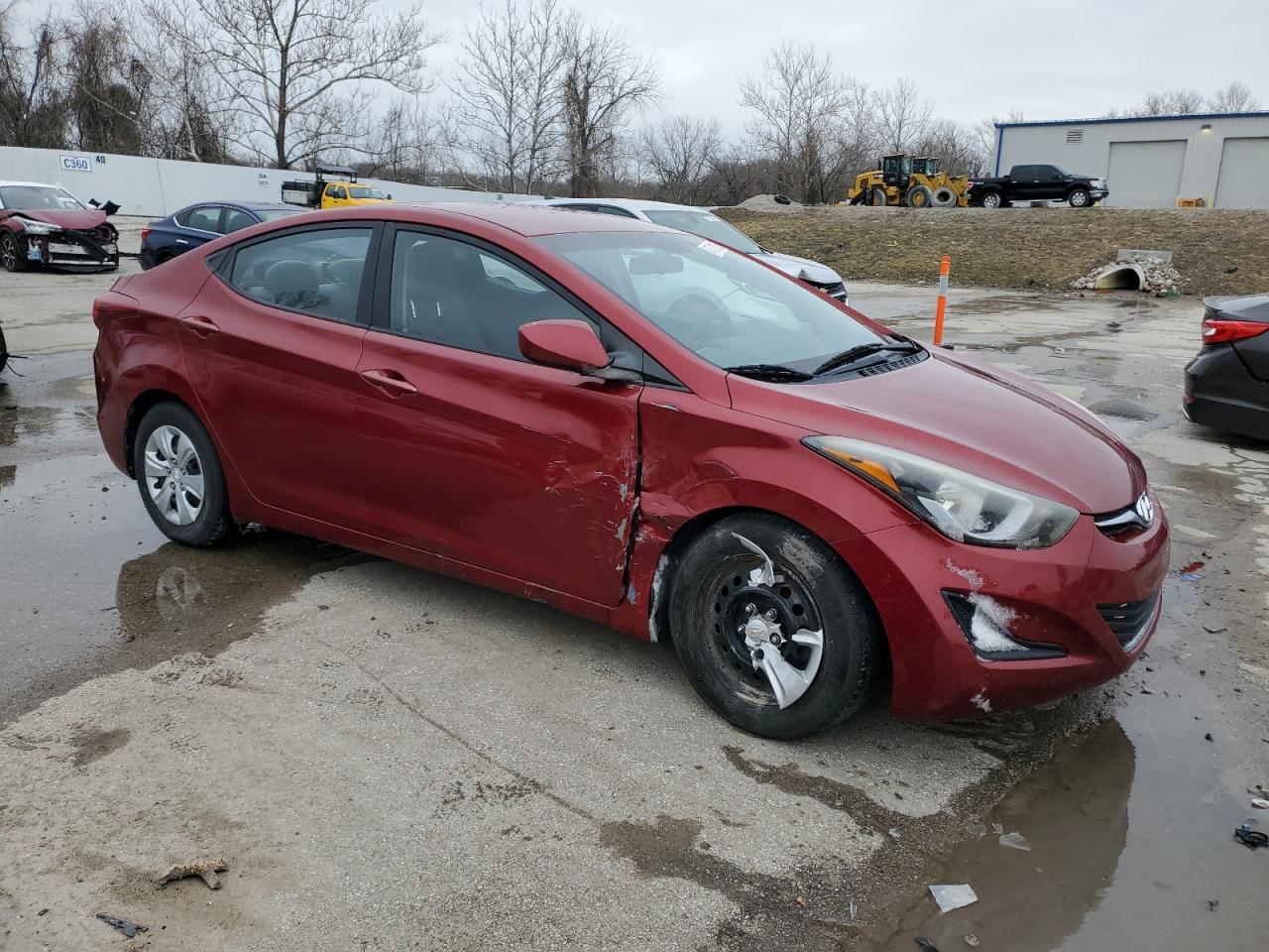 2016 Hyundai Elantra VIN 5NPDH4AE6GH665252 Copart auction photo, side damage thumbnail 4