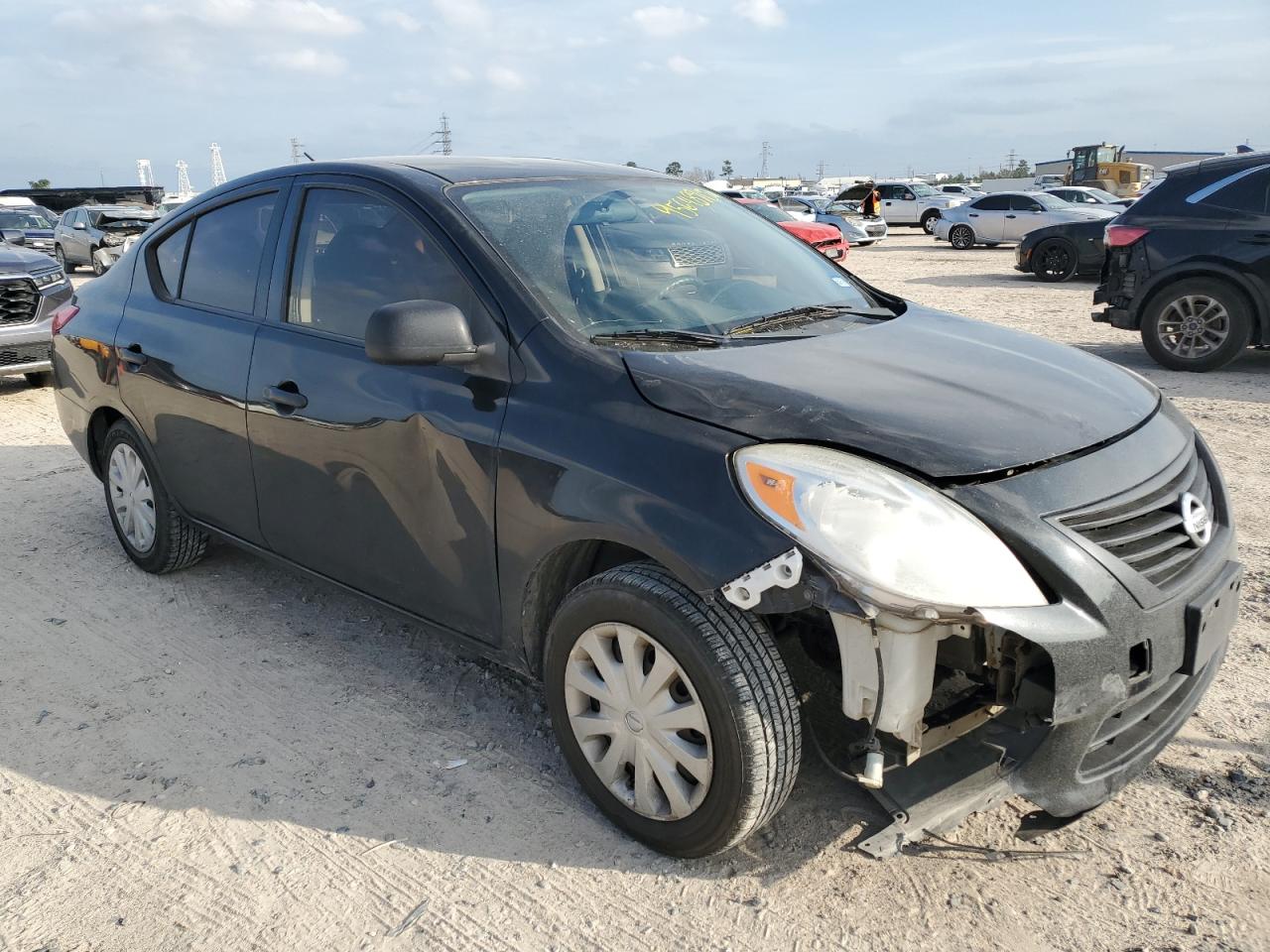 2014 Nissan Versa VIN 3N1CN7AP5EL812894 Copart auction photo, front end / side damage thumbnail 4