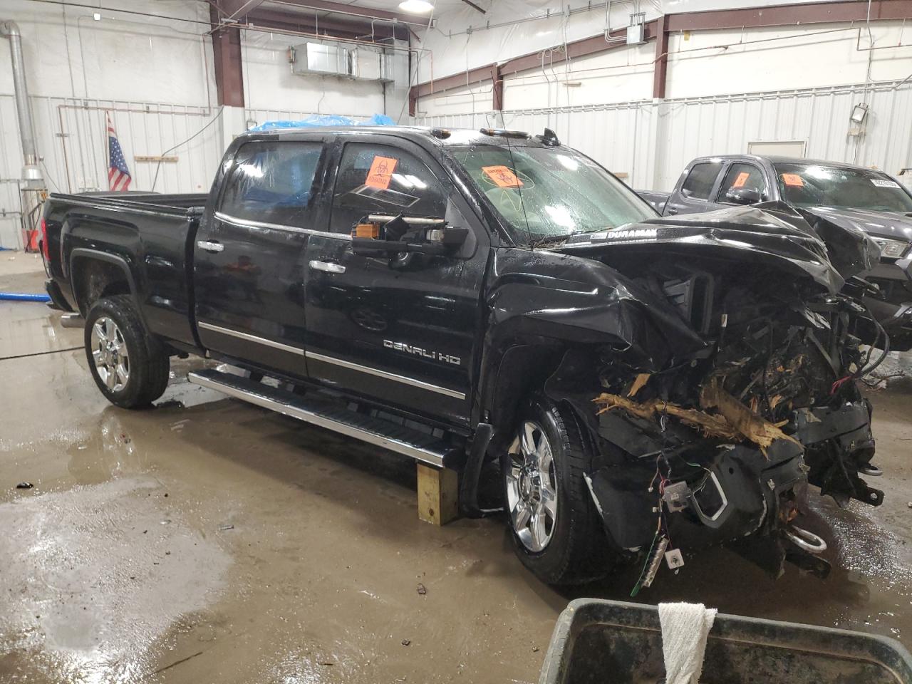 2019 GMC Sierra VIN 1GT12SEY9KF197680 Copart auction photo, all over damage thumbnail 4