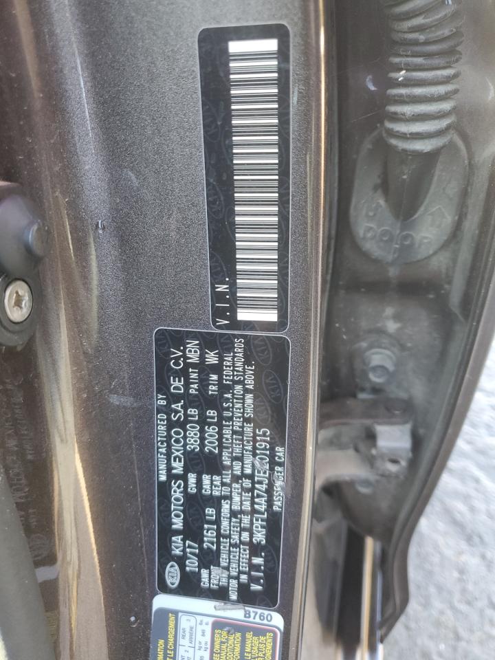 2018 KIA Forte VIN 3KPFL4A74JE201915 Copart auction photo, front end / side damage thumbnail 12