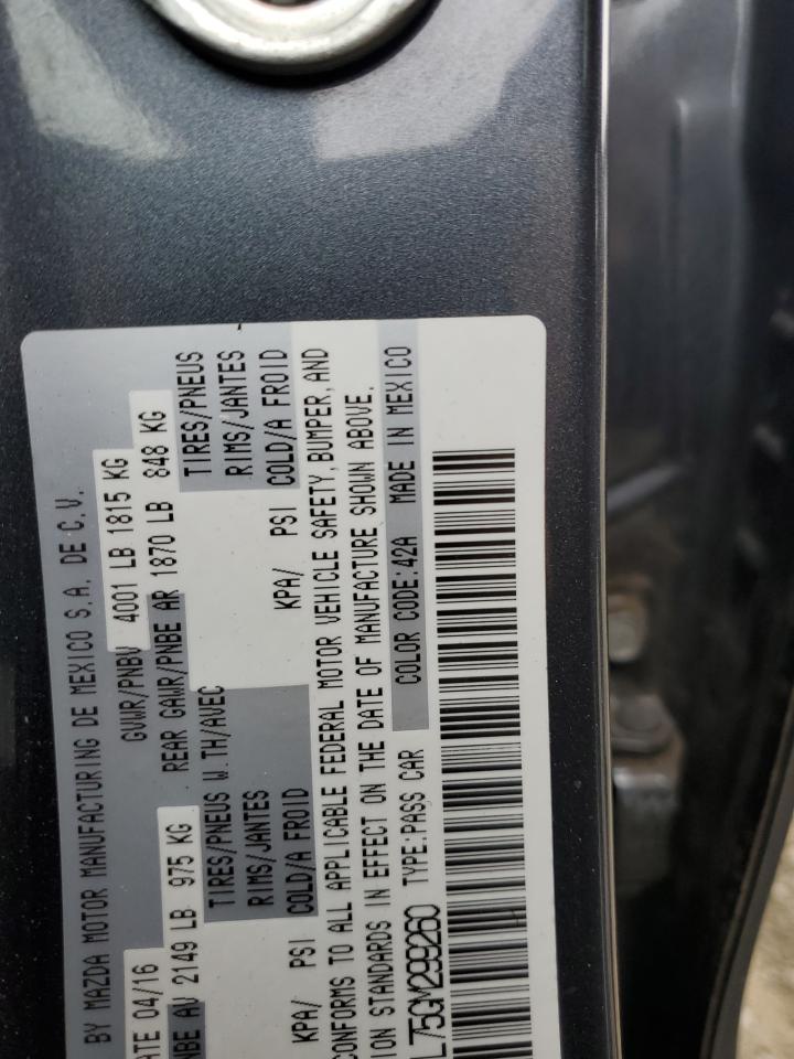 2016 Mazda 3 VIN 3MZBM1L75GM299260 Copart auction photo, rear end damage thumbnail 14